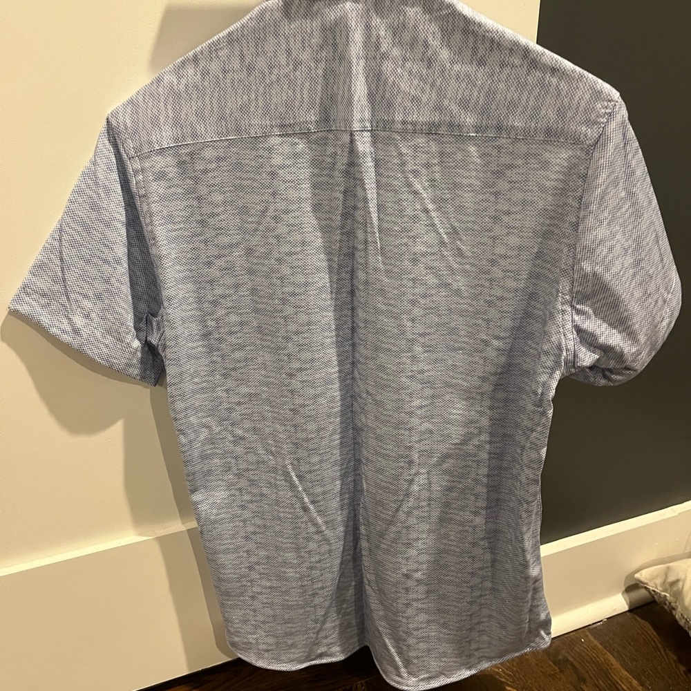 Stone Rose Gray Patterned Short Sleeve Shirt - image 2